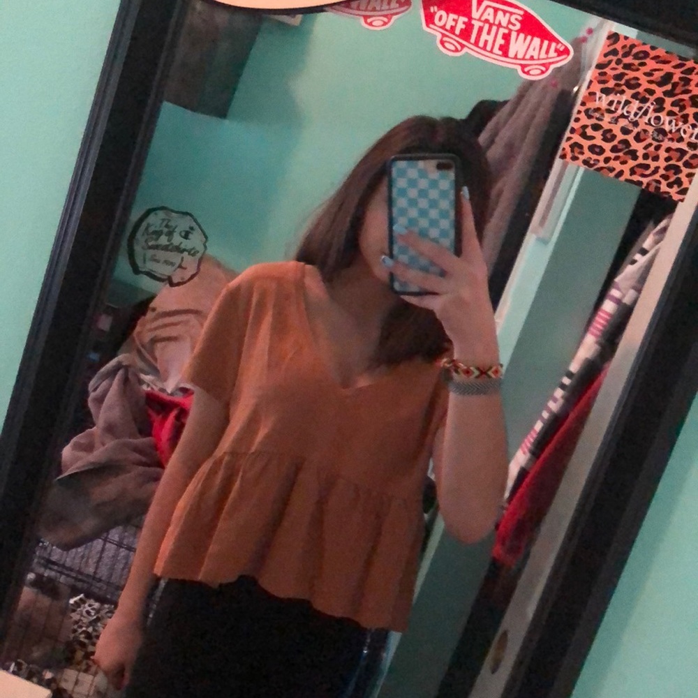 Orange babydoll top